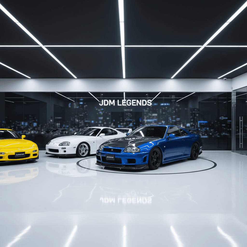 Pristine JDM-style car with professional detailing