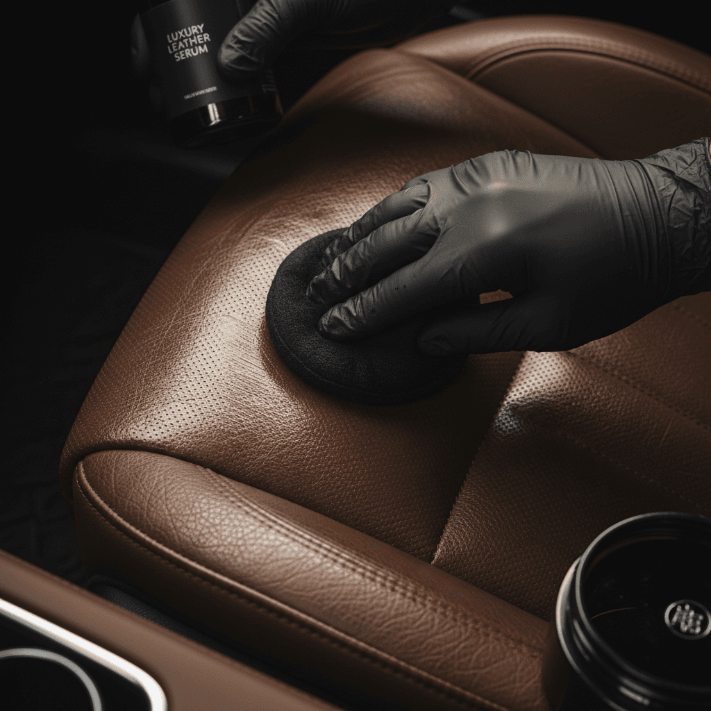Leather seat conditioning service