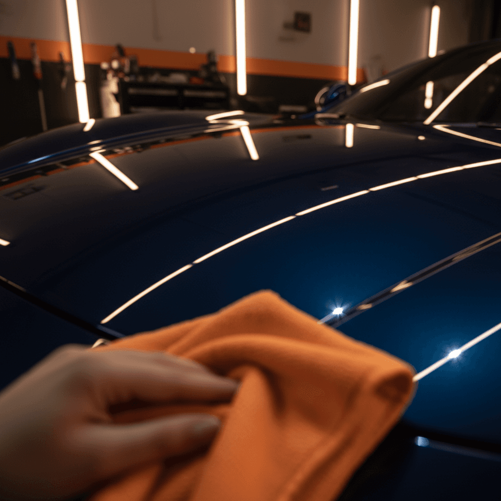 Perfectly detailed car with showroom-fresh appearance